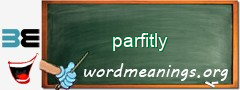 WordMeaning blackboard for parfitly
